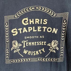Chris Stapleton T-Shirt XL Black Smooth As Tennessee Whiskey Country Music Tee